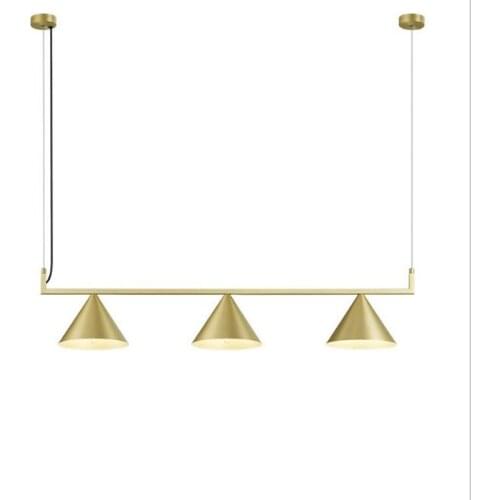 Modern 3 Head Designer Villa Dining Room Pendant Light Art Gold Creative Restaurant Studio Lights Free Shipping