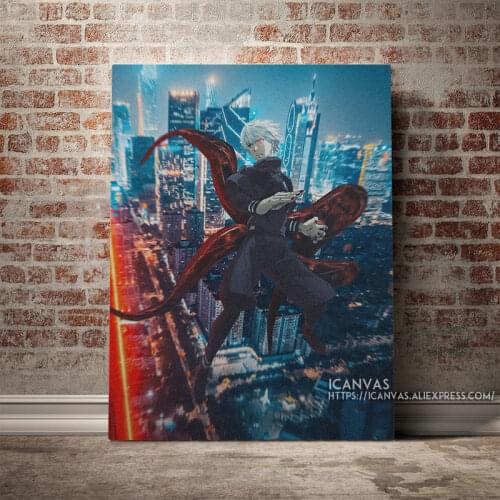 Tokyo ghoul Kaneki Real life art Decoration Prints Home Decor Canvas Living Kids Room Bedroom Painting Wall Art Studio Poster