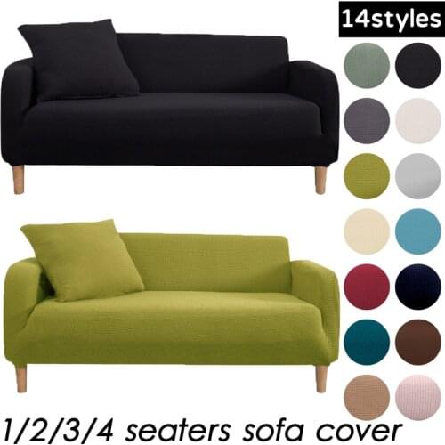 Solid Color Corner Sofa Covers For Living Room Elastic Spandex Slipcovers Couch Cover Stretch Sofa Towel L Shape Need Buy 2 Pc