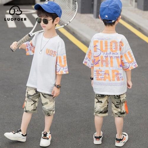 Comfortable Spring Summer Kids Clothes Suit Baby Boys T-Shirt+ Shorts 2pcs/Set Kids Teenage Top Sport Childrens Day Gift Formal