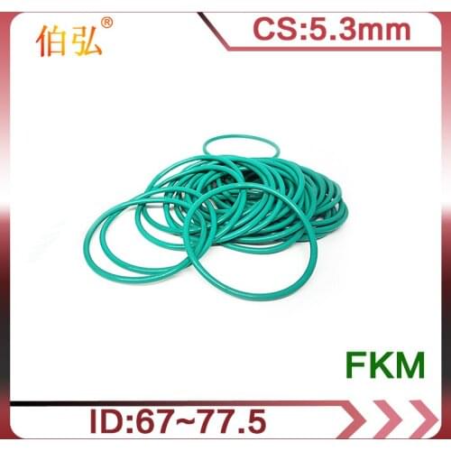Fluororubber O-Ring 1PC/lot FKM Sealing CS 5.3mm ID67/68/69/70/71/72/73/75/76/77.5mm O Ring Gasket Ring seal Washer
