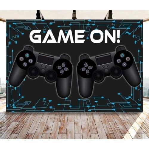 Nitree Vinyl Background Photography Playing Game Black White TV Gamepad Child Customized Poster Party Photo Backdrop Photocall