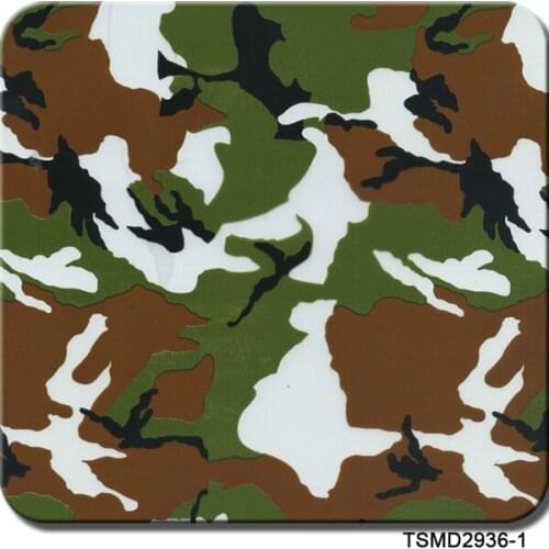 CSGW2936-1 1M*10M Green Army Camo Hydrographics Films Water Transfer Printing Film