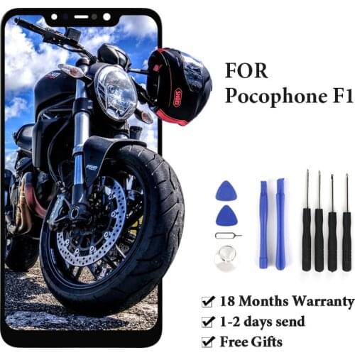 High qulity No dead pixel For Mi pocophone F1 poco F1 lcd display for mobile phone lcd touch screen replacement assembly