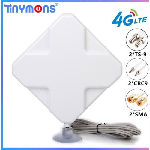 4G LTE antenna 3G Mimo Antennas 35dBi High Gain Dual TS9 CRC9 SMA Connectors Antenne For Huawei ZTE Modem Router E392 E397 E398