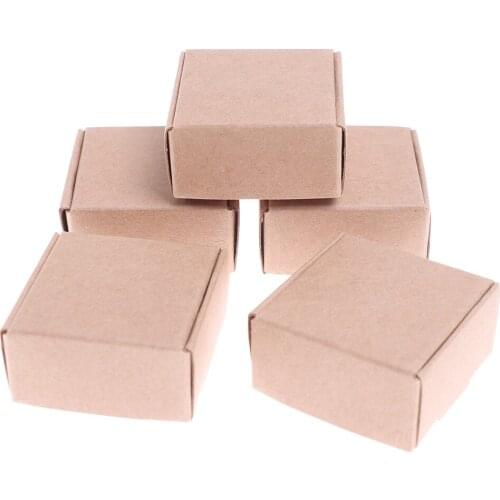 5Pcs Dollhouse Mini Simulation Express Box Kraft Paper Box Model Accessories Toy For Dollhouse Decals New