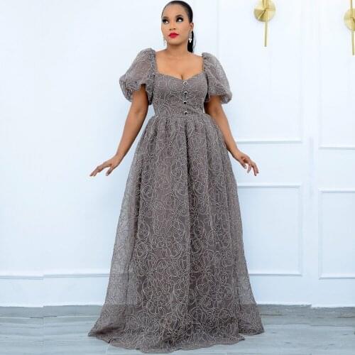 African Dress For Women Fashion Dashiki Midi Vestido 2021 New Arrival Robe Elegant African Party Dress Plus Size S-5XL