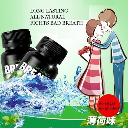 Australia Breath Pearls Original Freshens Breath 150 SOFTGELS Peppermint Parsley Flavour for Long Lasting Fresh Breath