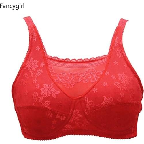 Lace Bra for Women Mastectomy Wear Full Coverage Pocket Bras for Post Surgery Women 100% Cotton Touch Wireless Lumpactomy Bras