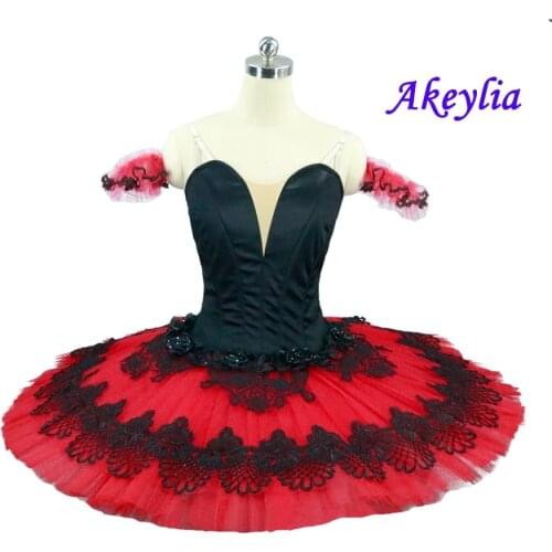 Black Red Spanish Pancake TUTU Adult Women Girls Classical Black White Professional Ballet Platter Tutu Paquita Competiton