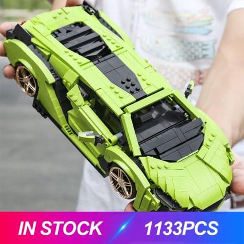 Mould King 10011 Green Super Racing Car Compatible Technic 42115 SianBuilding Blocks Bricks Toy Gift