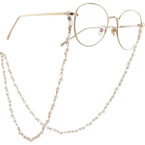2020 Metal Sunglasses Chain Casual Pearl Beaded Eyeglass Chain for Women Chic Jewelry Reading Glasses Lanyards Rope Charms
