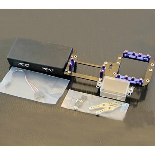 Carbon Fiber Dual Servo Tray Kit Fit for 1/5 GTB Racing Losi 5ive T Rofun Rovan LT Kingmotor X2 RC Rc Car Parts