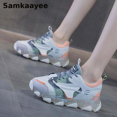 Size 35-40 Womens Vulcanize Shoes Spring Autumn Femmes Mesh Sneakers Lace-Up Mixed Color Chaussures Breathable Tennis Zapatos 60