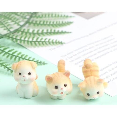 Kitten Pet Cat Small Statue Figurine Crafts Children Figure Ornament Miniatures Home Decoration