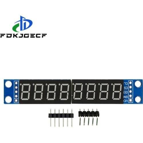 MAX7219 LED Dot Matrix 8 Digit Digital Tube Display Control Module For Arduino 3.3V 5V Microcontroller Serial Driver 7-segment