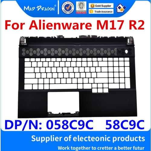 New original US Palmrest Upper Cover Case C shell black For Dell Alienware M17 R2 Gaming Laptop EDQ71 058C9C 58C9C AM2K6000121