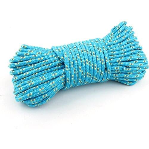 NEW 5mm Outdoor Reflective Wind Rope Tent Canopy Fastener Strings Climbing Cord Line Clothesline