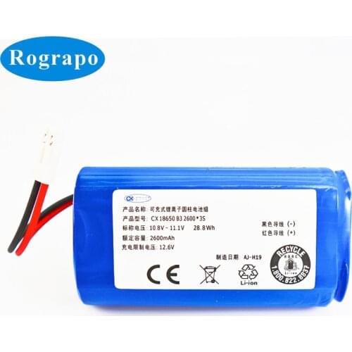 New 10.8V 2600mAh Replacement Battery For Ecovacs CEN250 ,ML009,V700,ECO Accumulator 2-Wire Plug
