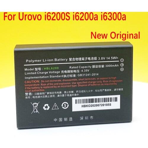 WISECOCO High Quality 3800mAh HBL6200 Battery For Urovo i6200S i6200a i6300a Scanner Cellphone Bateria + Tracking Number