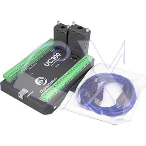 Freeshipping UC300 CNC 3/4/5/6 Axis USB Mach3 Motion Control Card Breakout Board 24VDC 300KHz Support MPG & Stepper/Servo Driver