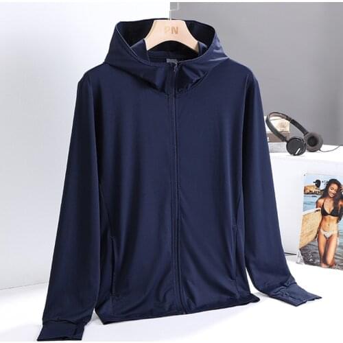 Sun Protection Clothing Men Summer Thin Ice Silk Breathable Long-Sleeve Running Sports Workout Quick-Drying Jacket Women