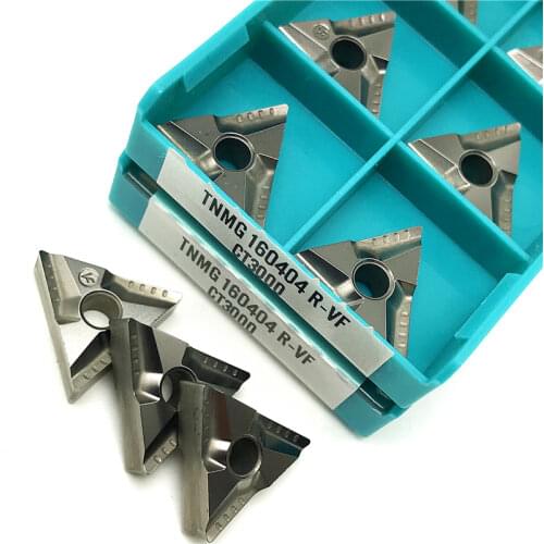 10PCS TNMG160404 L VF Cermet inserts External Turning Tools Carbide insert metal Lathe Tool tnmg 160404 Cermet Steel processing