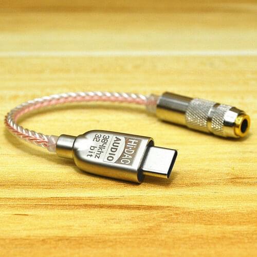 TypeC To 3.5mm Realtek ALC5686 chip HiFi Portable Digital Audio HIFI Decoding Amp DAC Sound Card Adapter Cable USB To TypeC