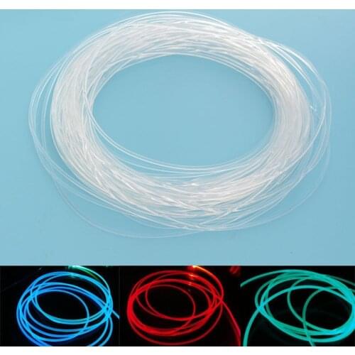 PMMA Side Glow Optic Fiber Cable 1.5/2/3/4mm Diameter For Car LED Lights Bright Glow Night Light Decor Fiber Optic Strip