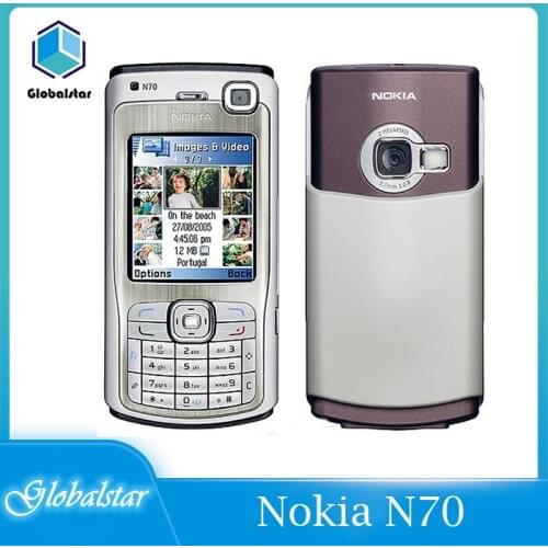 Nokia N70 Refurbished mobile phones Original 2.1 FM Radio Bluetooth Symbian IOS With Arabic Keyboard Free shipping Fast delivery