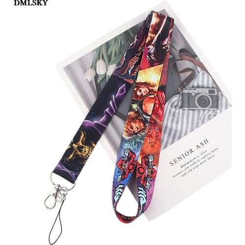 24pcs/lot M4705 DMLSKY Horror Monster Necklace Key Lanyard ID Badge Holders Cartoon Phone Neck Straps