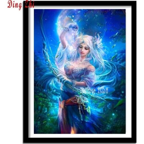 5D Square Round Diamond Painting Fantasy Girl Archery Mosaic Set Diamond Embroidery Sale Cartoon Pattern Cross Stitch Full Drill