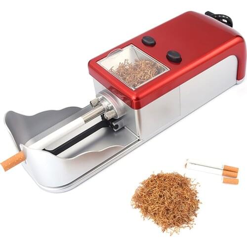 Cigarette Rolling Machine Electric Automatic Maker Tobacco Roller Cigarette Shape Metal Pipe Smoking Accessory for Man Gift