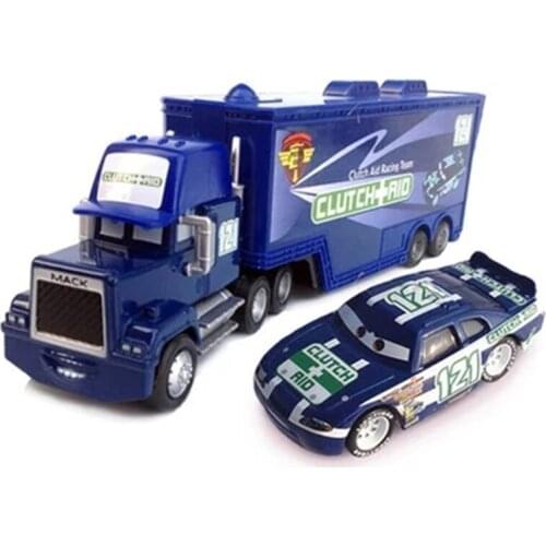 Disney Cartoon Movies Pixar Cars Lightning Mcqueen No.121 Mack Uncle Truck Diecast Metal Alloy Toys Car Children Christmas Gift