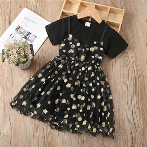 2021 Girls Summer Princess Dress Lace Flower Sleeveles Backless Elegant Birthday Party Weddding Costume For Children Sundress