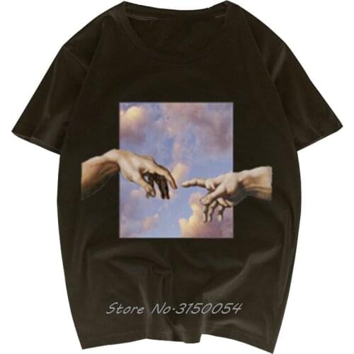 Men Cotton T Shirt Harajuku Funny Touch Hand Print Tshirt Hip Hop Cotton Streetwear Tee Shirt Homme Tops Tees