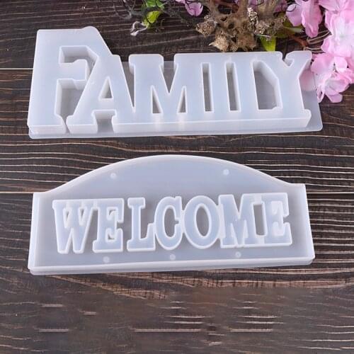 DoreenBeads Fashion Letter Series Silicone Resin Mold For Jewelry Making Message " FAMILY " White Color Tools,1 Piece