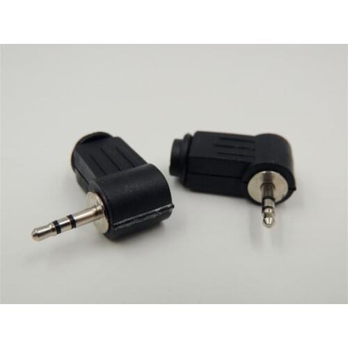 2.5mm Audio Dual Channel Steoro Male jack Plug 3.5 mm 2 Pole 3 Pole Right Angle Plugs for Phone Headset