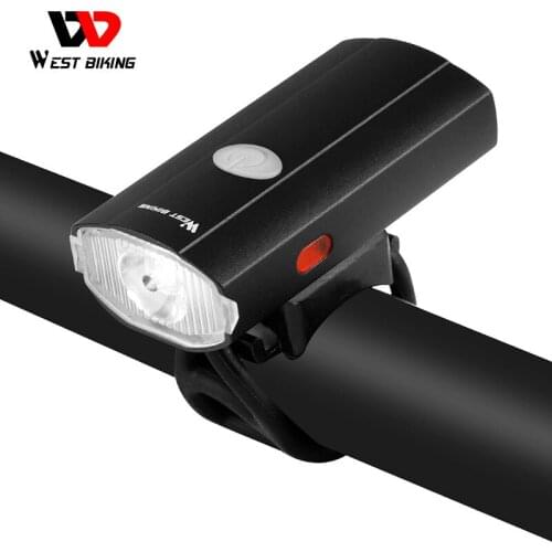 WEST BIKING Bicycle Lamp Helmet Lamp Front Tail Warning Light USB Charging Night Cycling with Side Lamp Mountain Bike Equipment