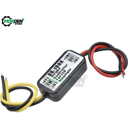 GS-100A 5-28V Brake Light Flash Controller Module Flash Strobe Controller Flasher Module for Car LED Brake Stop Light Lamp