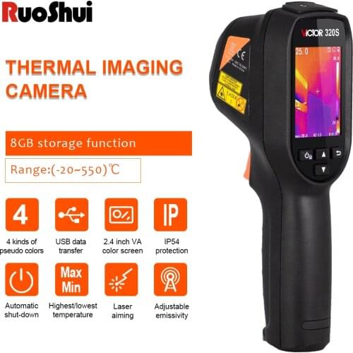 RuoShui 320S Infrared Thermal Imager Digital Camera Imaging Real-Time Thermometer -20~550°C Handheld USB Hunt Heating Detector