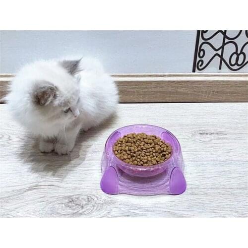 Candy color transparent crystal single bowl dog food bowl cat and dog bowl travel feeder water bowl pet dog cat puppies outdoor