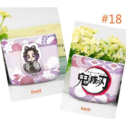 Anime Demon Slayer Penny Purse Kochou Shinobu Coin Bag Change Wallet