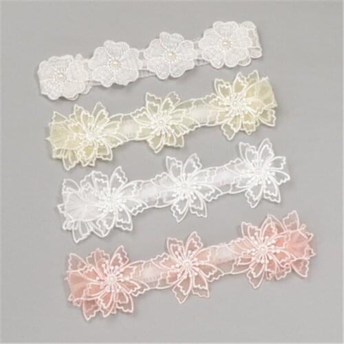 Lace Flower Baby Girl Headband Newborn Photography Props Baby Shower Headwear Lovely Infant Kids Hair Band Turban