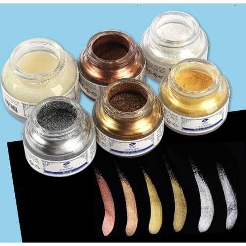 30ML Watercolor Metal Powder Metallic Pearl Watercolor Paint Set Dropping Handmade Watercolors Nail Art Drawing Acuarelas