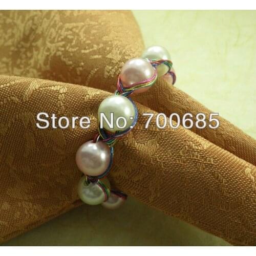 Pearl napkin rings beaded wedding napkin holder
