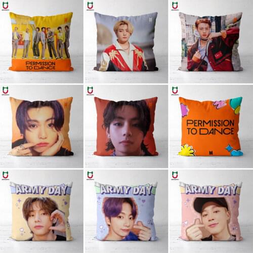 Kpop Cushion Kpop Pillowcase Butter version 4 JK SUGA JINMIN JIN V Cushion Cover Square Poszewka 40x40CM 45x45CM
