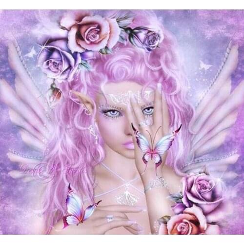 Full Square / Round 5D Diy Diamond Painting Fairy Girl Embroidery Mosaic Picture Of Rhinestone Art Cross Stitch Home Decor