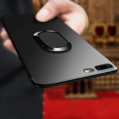 Luxury Case For iPhone 7 7Plus 8 Plus X XS MAX XR Fashion silicon Ring Holder Phone Cases For iPhone 7 6S 6 Case Stand Cover