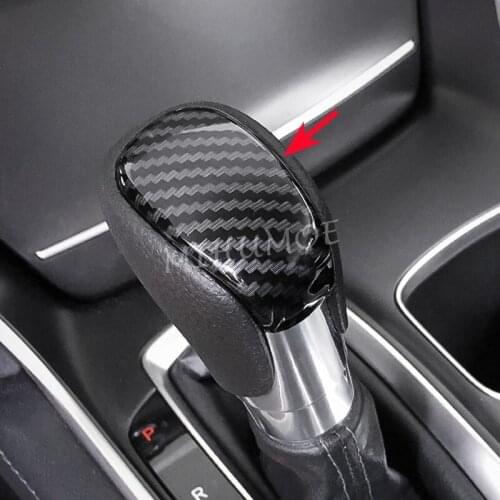 Gear Shift Knob Trim For Honda Accord 10th 2018 2019 Carbon Fiber Interior Lever Accessories